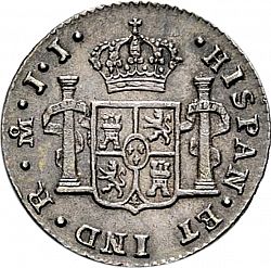 Large Reverse for 1/2 Real 1813 coin