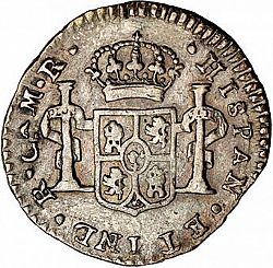 Large Reverse for 1/2 Real 1814 coin