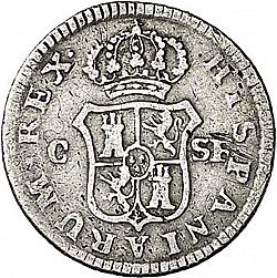 Large Reverse for 1/2 Real 1814 coin