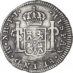 Large Reverse for 1/2 Real 1816 coin
