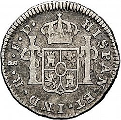 Large Reverse for 1/2 Real 1817 coin