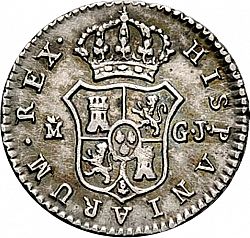 Large Reverse for 1/2 Real 1818 coin