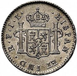 Large Reverse for 1/2 Real 1825 coin