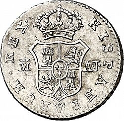 Large Reverse for 1/2 Real 1831 coin