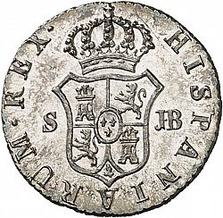 Large Reverse for 1/2 Real 1832 coin