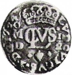 Large Obverse for 1/2 Real 1724 coin