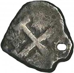Large Reverse for 1/2 Real 1725 coin