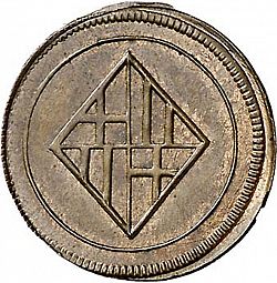 Large Obverse for 1/2 Cuarto N/D coin