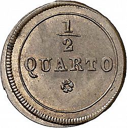 Large Reverse for 1/2 Cuarto N/D coin