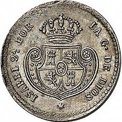 Large Obverse for 1/2 Decimal 1852 coin