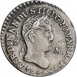 Large Obverse for 1/2 Maravedí 1818 coin