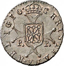 Large Reverse for 1/2 Maravedí 1818 coin