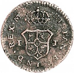 Large Reverse for 1/4 Real 1793 coin