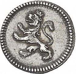 Large Reverse for 1/4 Real 1801 coin
