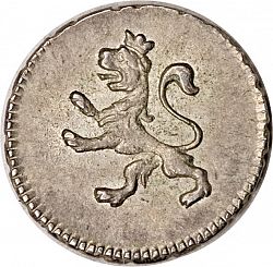 Large Reverse for 1/4 Real 1807 coin