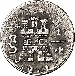 Large Obverse for 1/4 Real 1811 coin