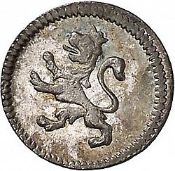 Large Reverse for 1/4 Real 1816 coin