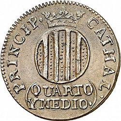 Large Reverse for 1 Cuarto y medio 1811 coin