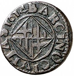 Large Reverse for 1 Ardite 1614 coin