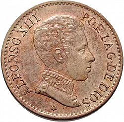 Large Obverse for 1 Céntimo 1906 coin