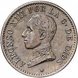 Large Obverse for 1 Céntimo 1913 coin