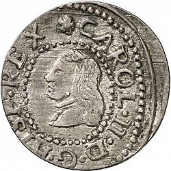 Large Obverse for 1 Croat 1677 coin