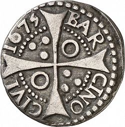 Large Reverse for 1 Croat 1675 coin