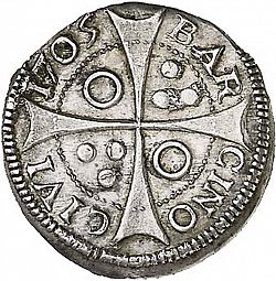 Large Reverse for 1 Croat 1705 coin