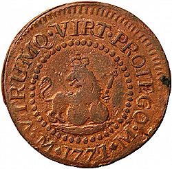 Large Reverse for 1 Cuarto 1771 coin