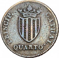Large Reverse for 1 Cuarto 1813 coin