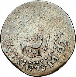 Large Reverse for 1 Quarto 1823 coin
