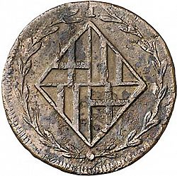 Large Obverse for 1 Cuarto 1810 coin