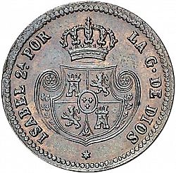 Large Obverse for 1 Décima Real 1851 coin
