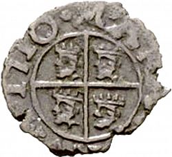 Large Reverse for 1 Dinero de Aragón 1710 coin