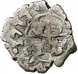 Large Reverse for 1 Dinero de Aragón 1714 coin