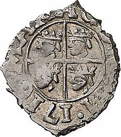 Large Reverse for 1 Dinero de Aragón 1716 coin