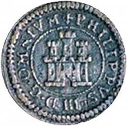 Large Obverse for 1 Maravedí 1598 coin