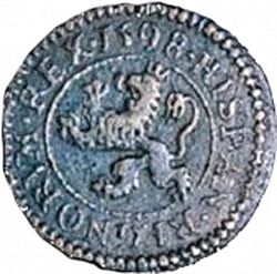 Large Reverse for 1 Maravedí 1598 coin