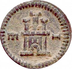 Large Reverse for 1 Maravedí 1602 coin