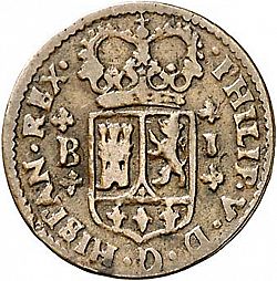 Large Obverse for 1 Maravedí 1719 coin