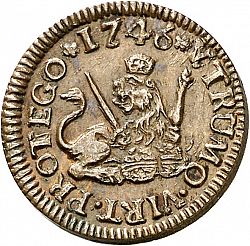 Large Reverse for 1 Maravedí 1746 coin