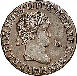 Large Obverse for 1 Maravedí 1818 coin
