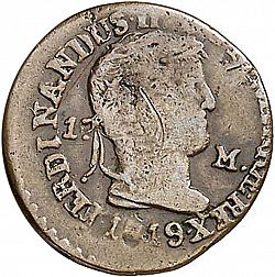 Large Obverse for 1 Maravedí 1819 coin