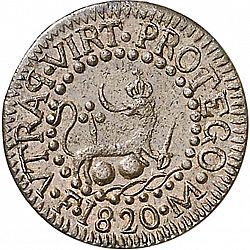 Large Reverse for 1 Octavo 1820 coin