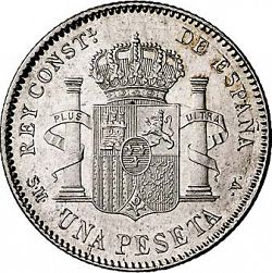 Large Reverse for 1 Peseta 1900 coin