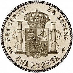 Large Reverse for 1 Peseta 1902 coin