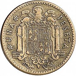 Large Reverse for 1 Peseta 1946 coin