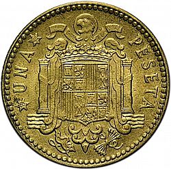 Large Reverse for 1 Peseta 1947 coin