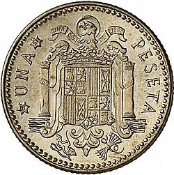 Large Reverse for 1 Peseta 1947 coin