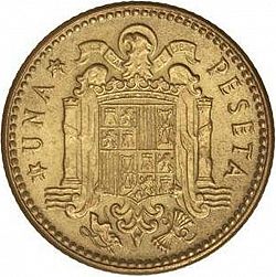 Large Reverse for 1 Peseta 1947 coin